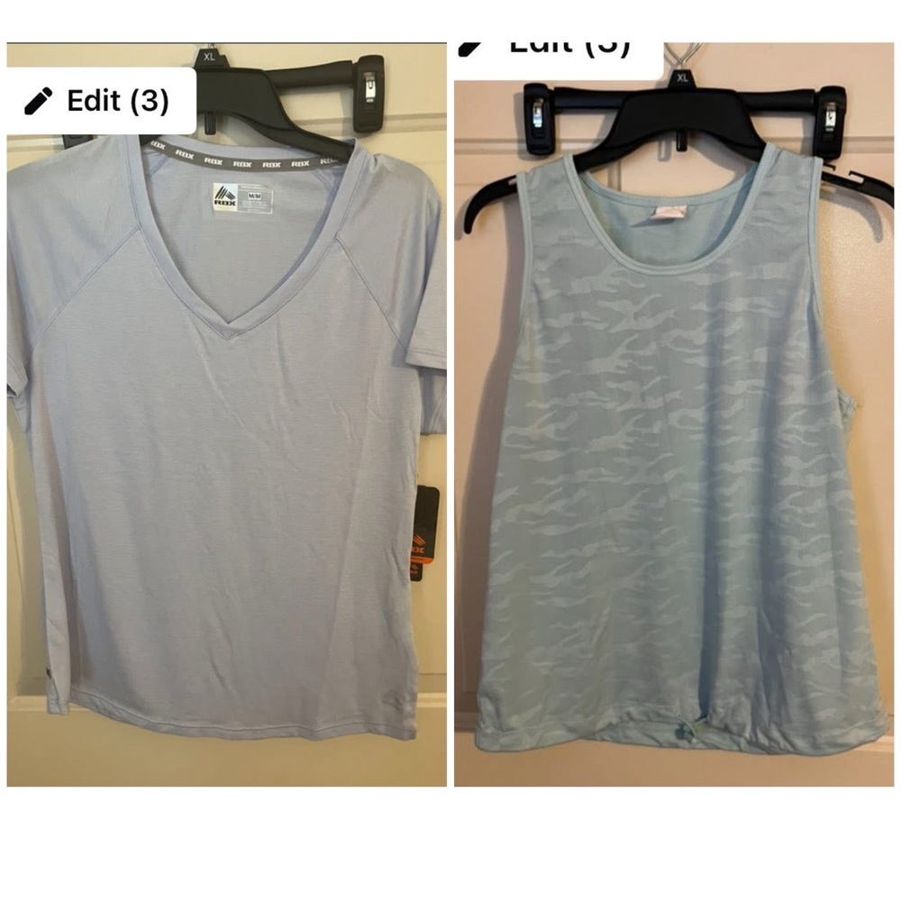 RBX Light Blue V-Neck Top